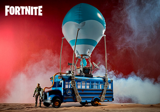 Fortnite Battle Bus with Jonesy Figure