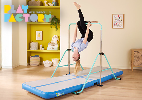 Play Factory Gymnastic Bar and Gym Mat Bundle