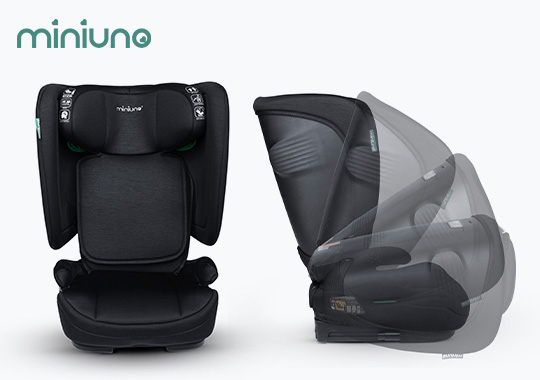 miniuno FoldiieFix i-Size ISOFix R129 Folding High-Back Booster Seat