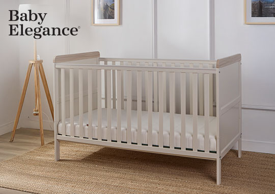 Baby Elegance Haddington Cot Bed with Changing Unit Stone