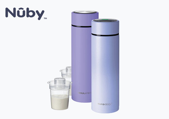 Nuby RapidCool Portable Baby Bottle Maker 2 Pack Purple/ Green