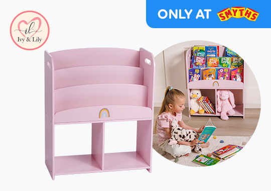 Ivy & Lily Wooden Bookshelf with Storage