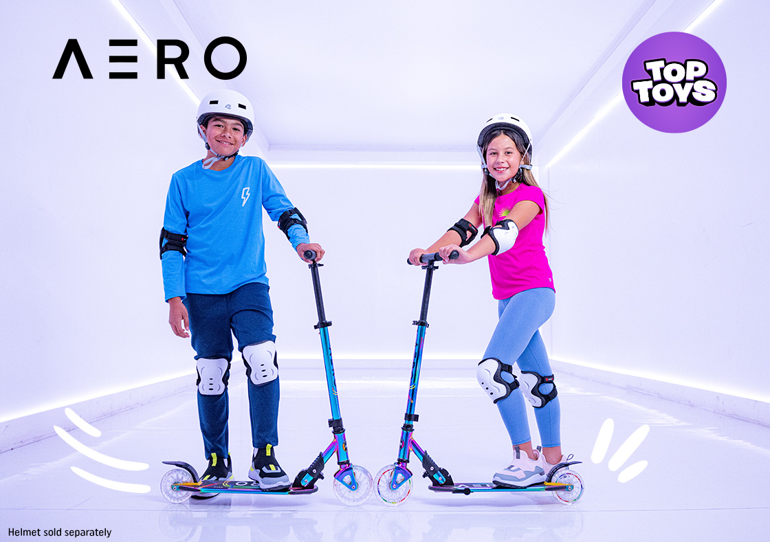 Aero Neo Chrome Folding Kick Scooter