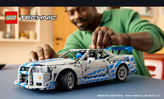 LEGO Technic 42210 2 Fast 2 Furious Nissan Skyline GT-R (R34) Car Set for Adults