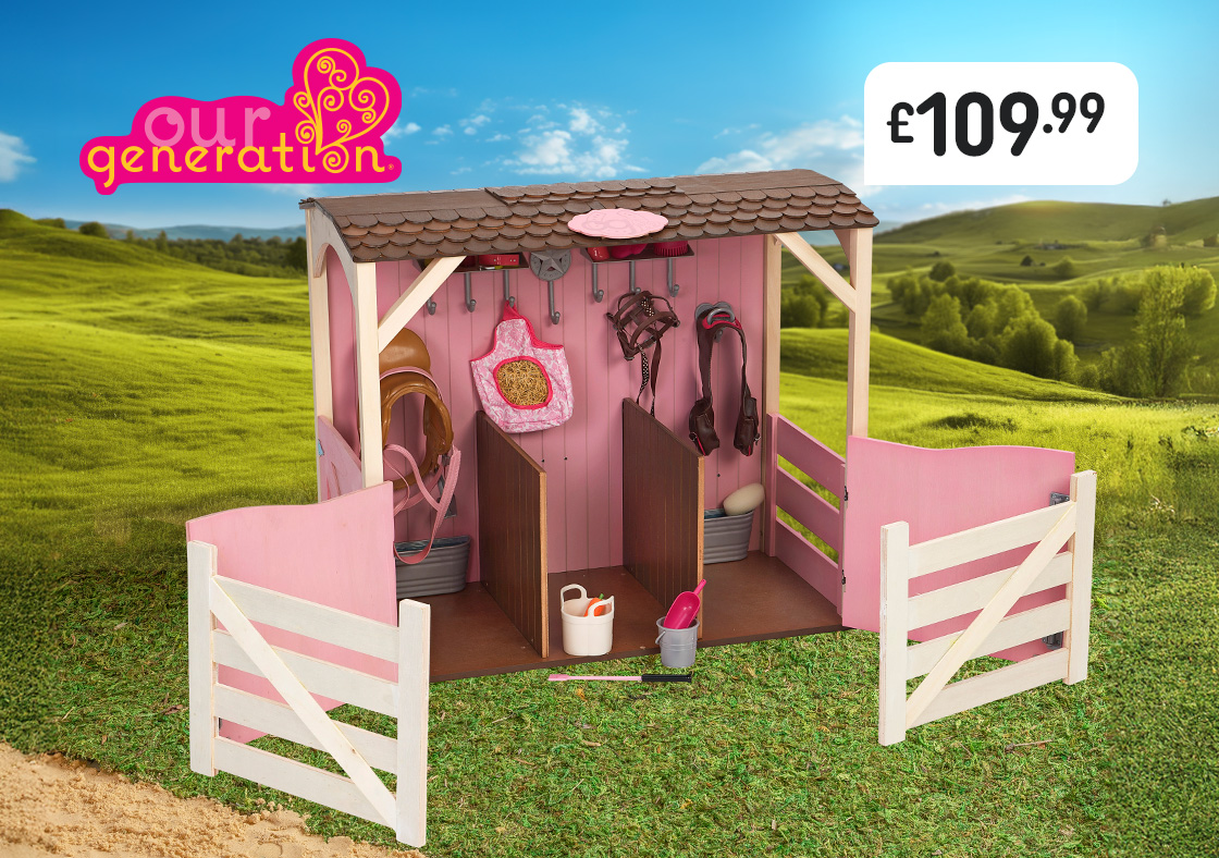 Our Generation Horses Saddle Up Stables Horse Barn and Accessories Playset