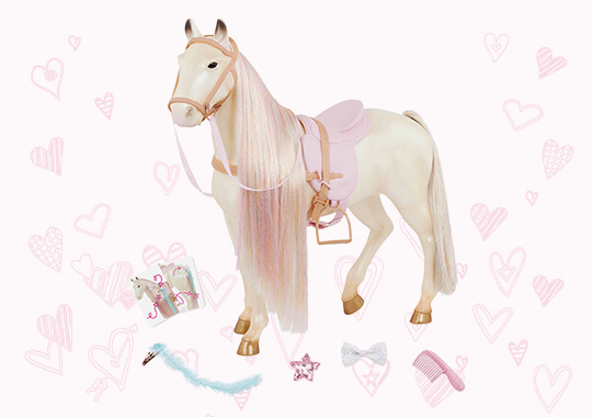 Our Generation Enchanting Horse with Ultra-Long Rainbow Hair