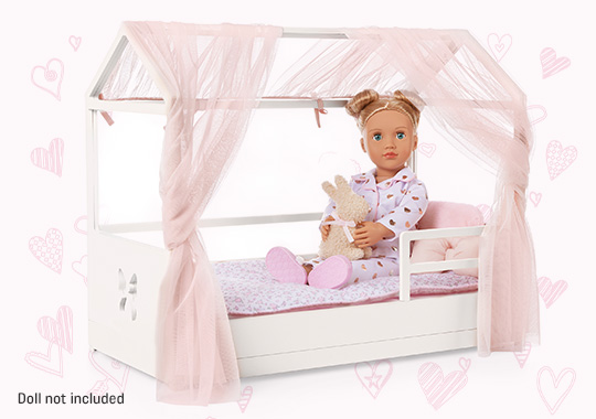 Our Generation Canopy Bed with Floral Bedding