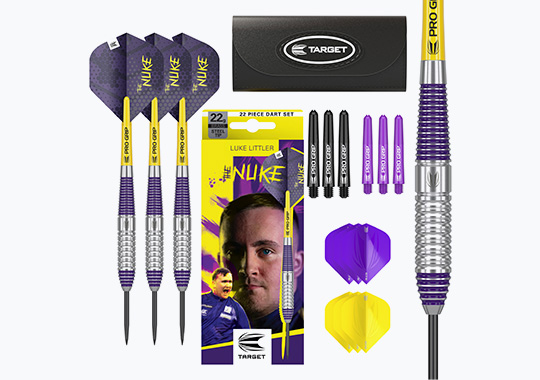 Luke Littler Brass Steel-Tip Darts 22 Piece Set