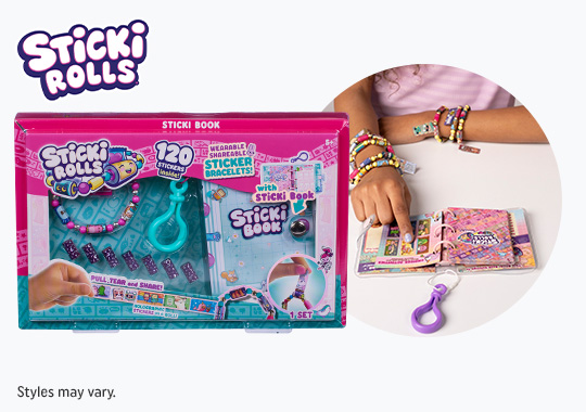 Sticki Rolls Sticki Book with 120 Stickers