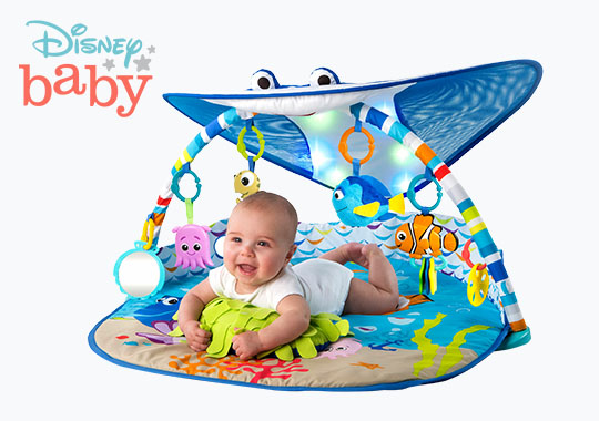 Bright Starts Disney Baby Finding Nemo Mr. Ray Ocean Lights Baby Gym