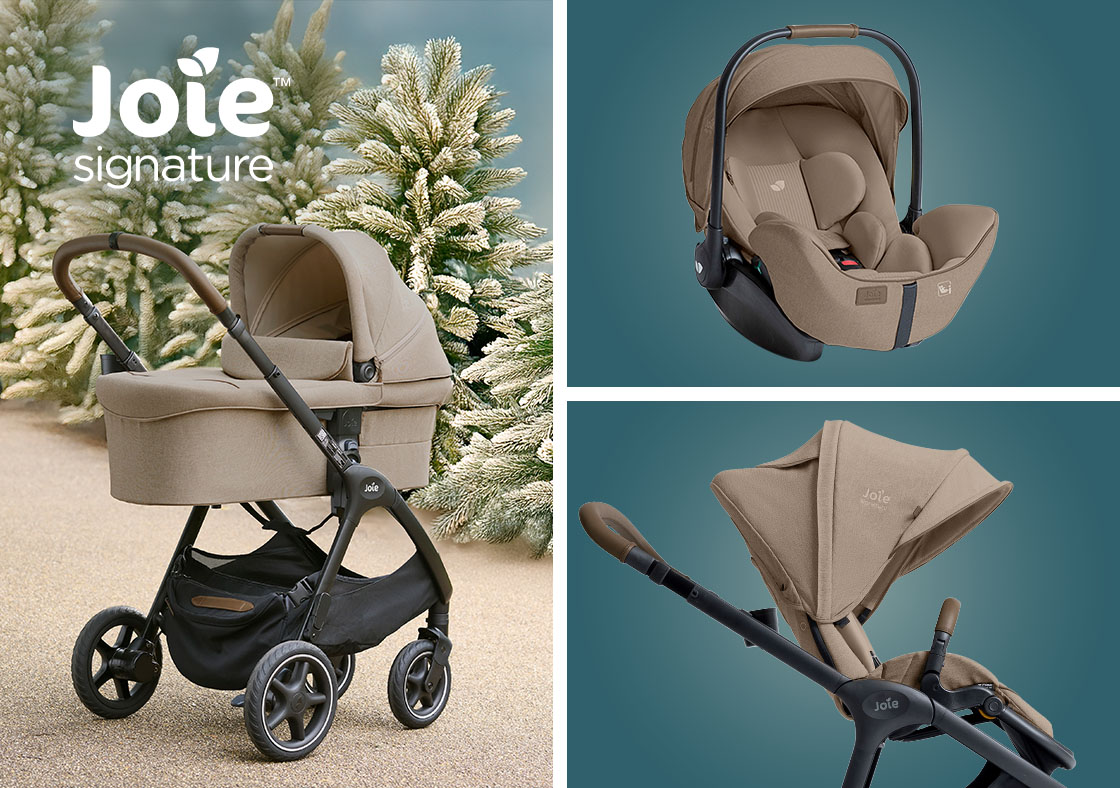 Joie Signature Finiti Flex 3-in-1 Travel System Bundle with i-Level Pro Car Seat and ISOFix Base