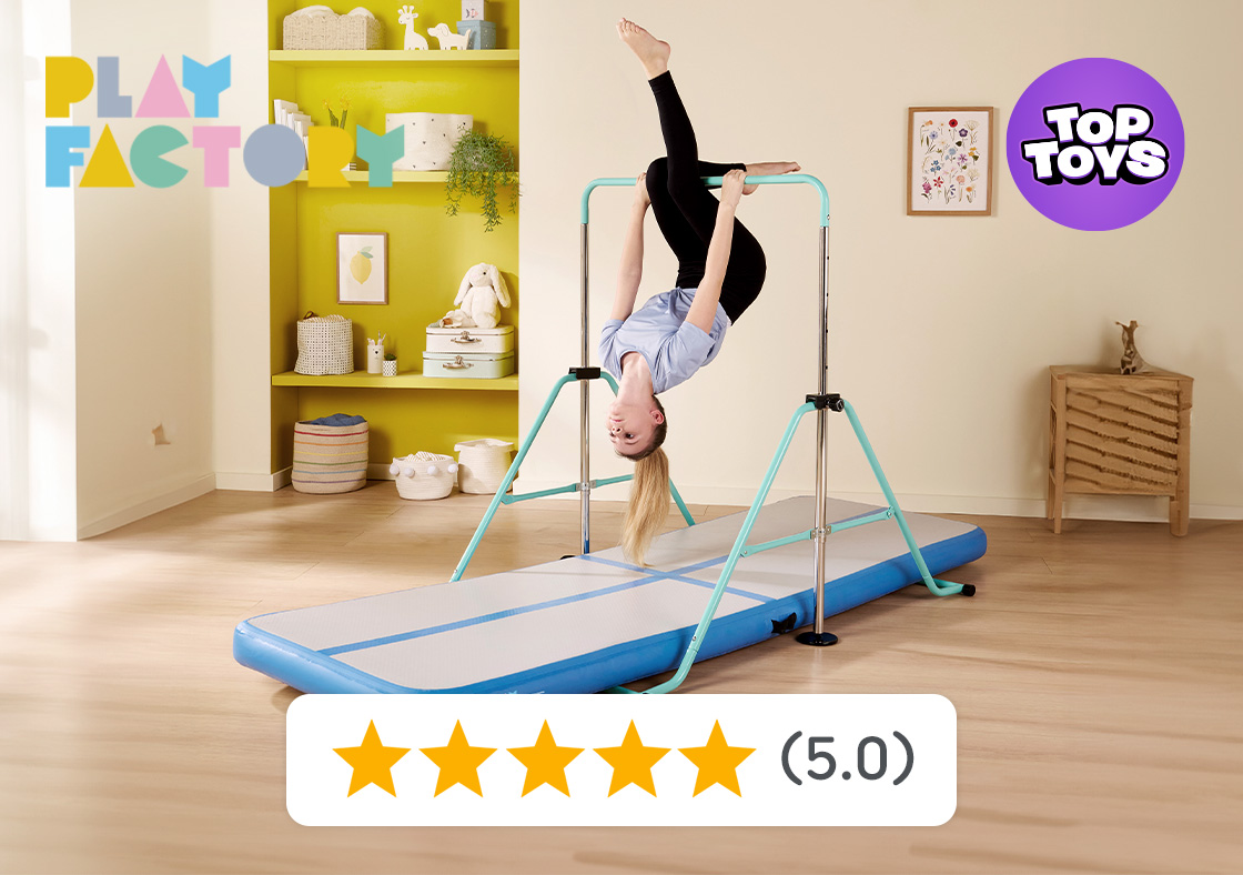 Play Factory Gymnastic Bar and Gym Mat Bundle