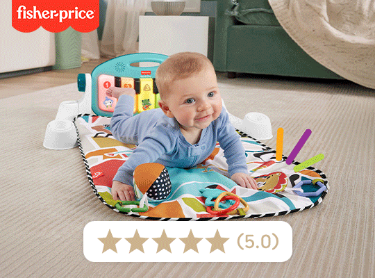 Fisher-Price Glow and Grow Kick & Play Piano Baby Gym Pink/ Blue