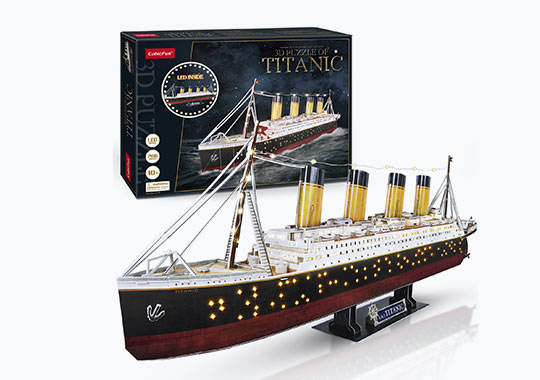 Cubic Fun Titanic 3D Puzzle with Lights 266 Pieces