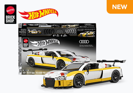 Mattel Brick Shop Hot Wheels Elite Audi R8 LMS Building Set