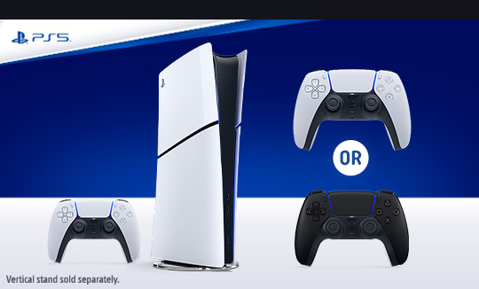 PlayStation 5 Slim Digital Console (With White Dualsense) & Extra DualSense Controller Bundle