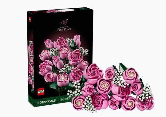 LEGO Botanicals 10374 Bouquet of Pink Roses Set for Adults