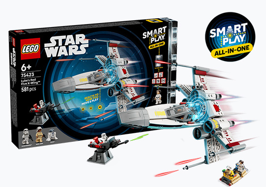 LEGO Star Wars 75423 SMART Play: Luke's Red Five X-Wing Set