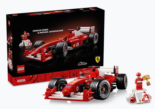 LEGO Icons 11375 F1 Ferrari F2004 & Michael Schumacher Set for Adults