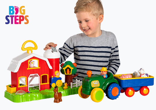 Big Steps Old MacDonald Farm and Tractor Playset