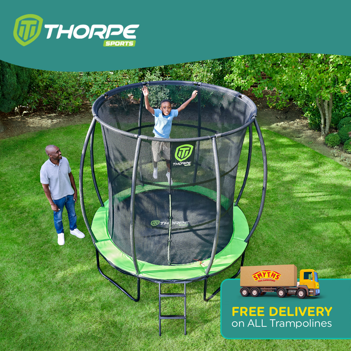 8ft Thorpe Trampoline with Enclosure Net