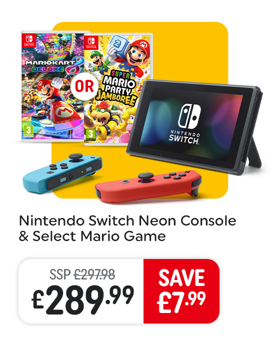 Nintendo Switch Neon Console & Select Mario Game
