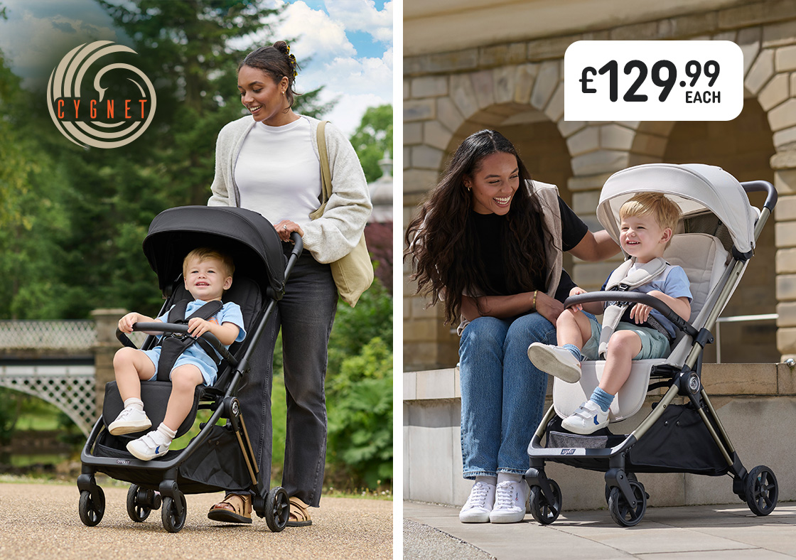 Cygnet Compact Stroller Black/ Almond