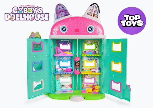 Gabbys Dollhouse The Movie Deluxe Interactive Meow-mazing Dollhouse Playset