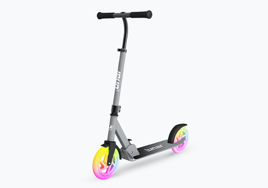 Rahmory Lunar Folding Scooter with Colour LED Wheels