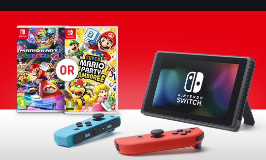 Nintendo Switch Neon Console & Select Game Bundle
