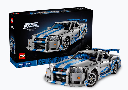 LEGO Technic 42210 2 Fast 2 Furious Nissan Skyline GT-R (R34) Car Set for Adults