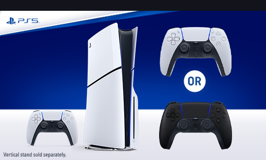 PlayStation 5 Slim Disc Console (with White Dualsense) & Extra DualSense Controller