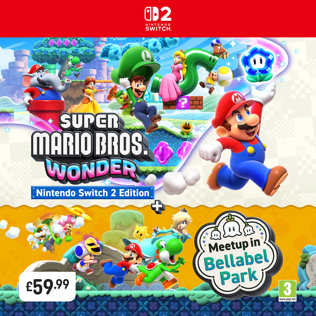 Super Mario Bros. Wonder + Meetup In Bellabel Park Nintendo Switch 2