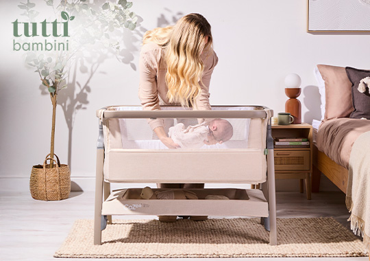 Tutti Bambini CoZee Lite Bedside Crib Latte