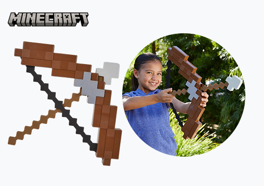 Minecraft Bow and Arrow Toy with Sound Effects