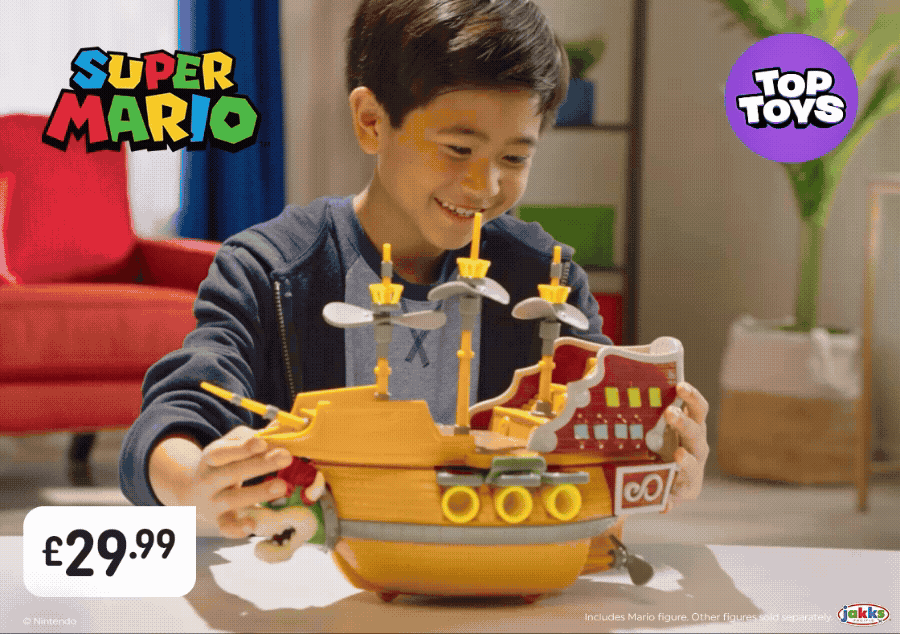 Nintendo Super Mario Playset Bowsers Airship Deluxe