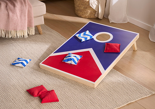 Wooden Cornhole Board with Bean Bags Set