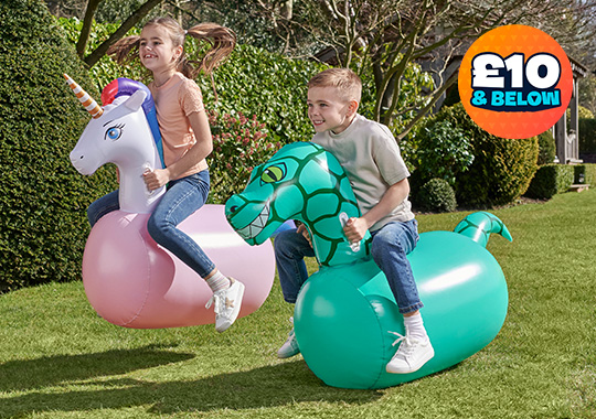 Inflatable Unicorn and Dinosaur Hoppers