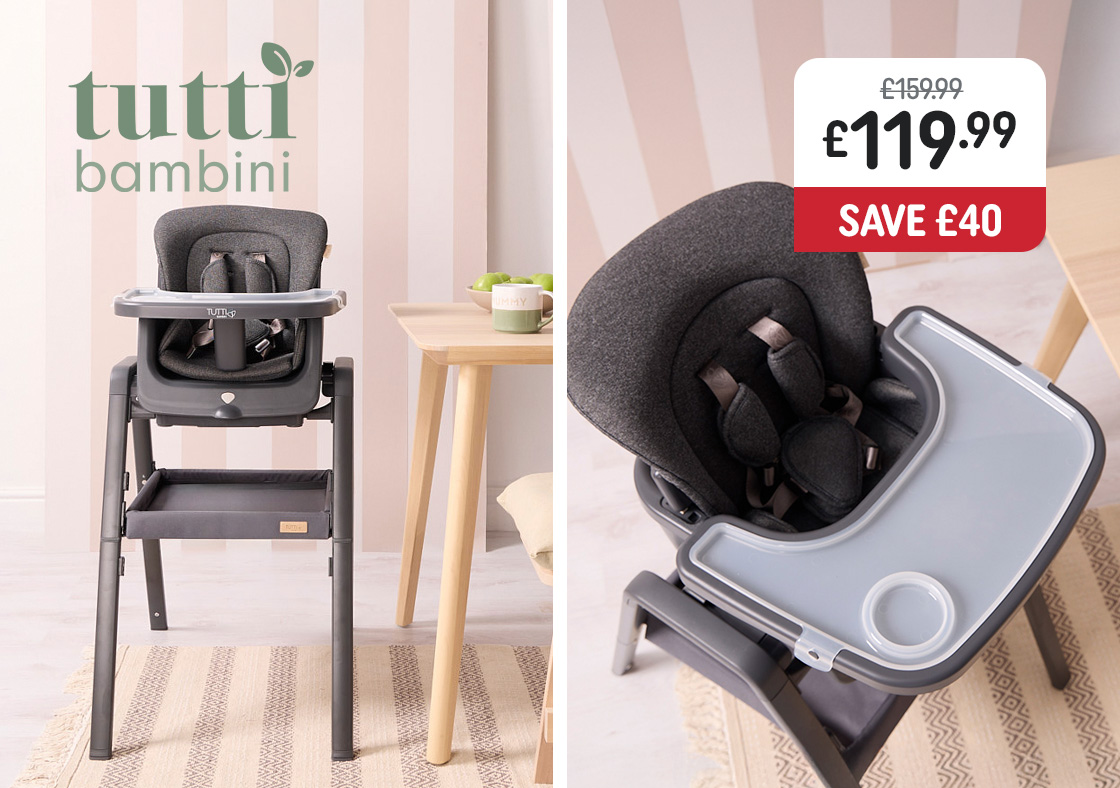 Tutti Bambini Nova Lite High Chair and Rocker Grey