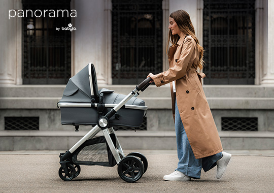 Panorama XTi by Babylo 2-in-1 Travel System with EnfaSafe i-Size R129 Car Seat Granite