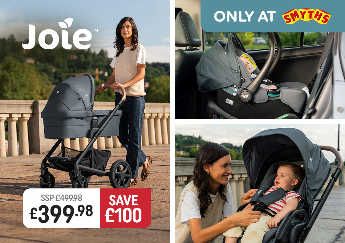 Joie Chrome DLX Trio 3-in-1 Travel System Bundle with i-Snug 2 Car Seat and ISOFix Base Moonlight