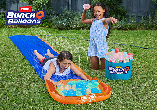 Bunch O Balloons by ZURU 1-Lane Wipeout Water Slide