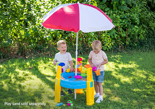 Sand and Water Table with Sun Umbrella