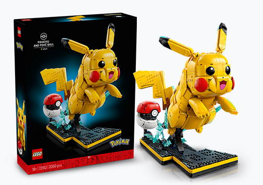 LEGO Pokemon 72152 Pikachu and Poke Ball Set for Adults
