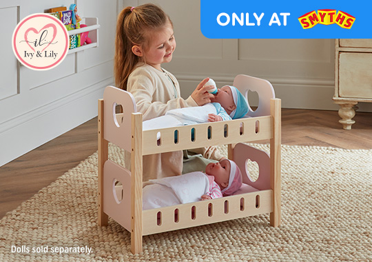 Ivy & Lily Wooden Love Heart Bunk Bed