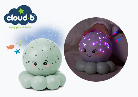 Cloud B Night Light and Projector Twinkles To Go Octo Green