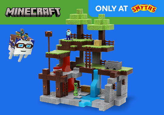 Minecraft Diecast Nano Figures Scene Overworld