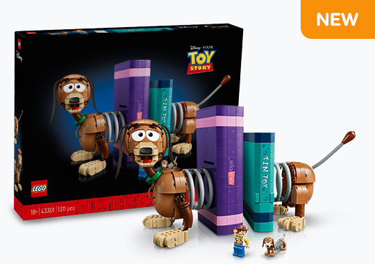 LEGO Disney 43301 Toy Story Slinky Dog Bookends Set for Adults