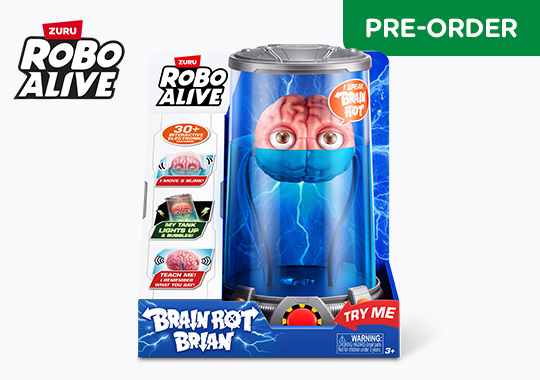 Robo Alive by ZURU Brain Rot Brian Set