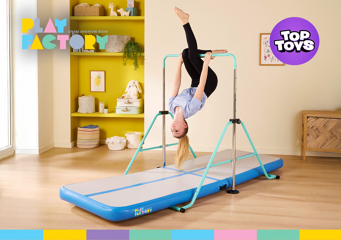 Play Factory Gymnastic Bar and Gym Mat Bundle